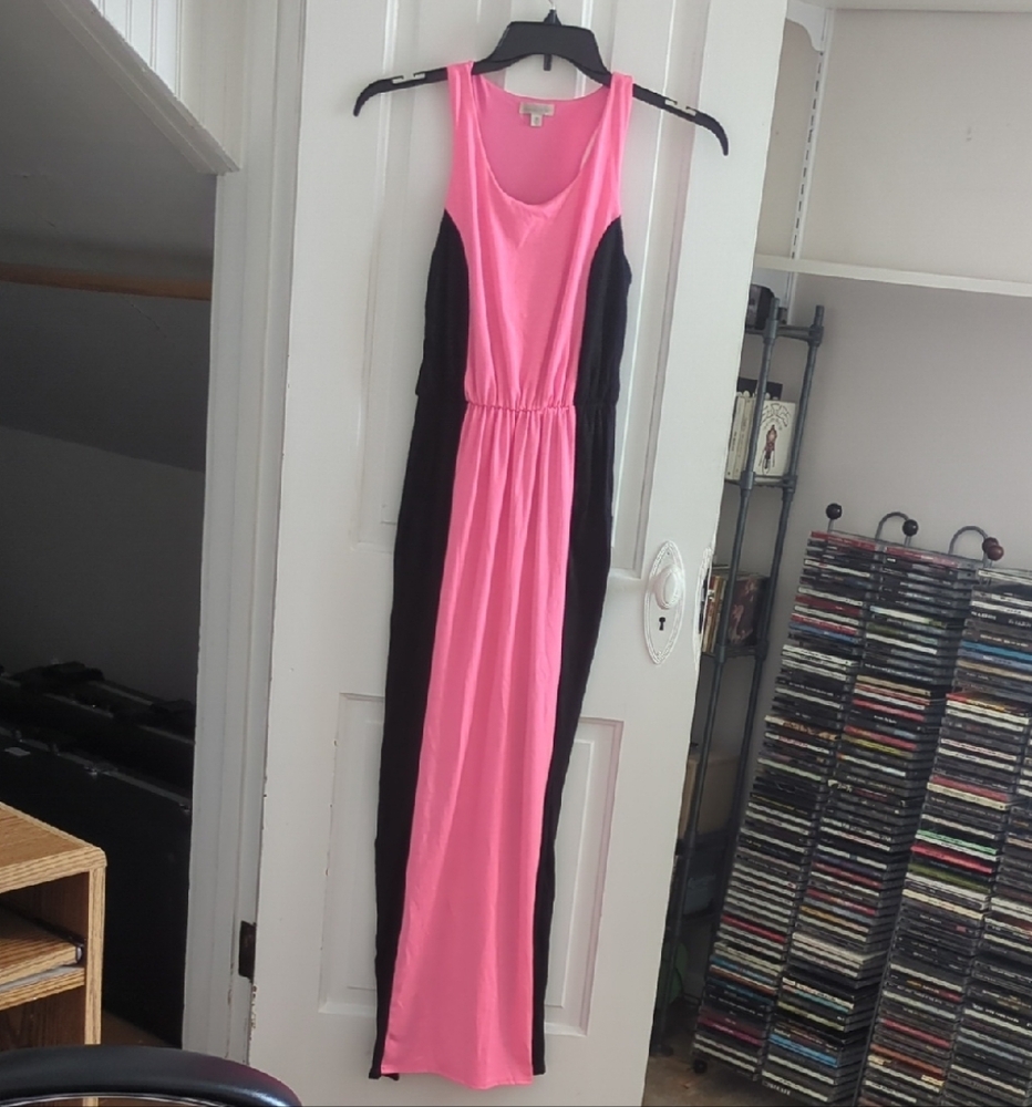 Charming Charlie Pink Sleeveless Bodycon Maxi Dress